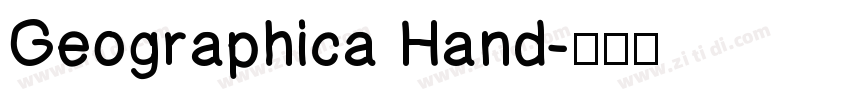 Geographica Hand字体转换